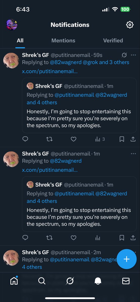 82wagnerd's tweet image. This bot account fucks kids like Trump does. She’s such a weasel that she tried to shame me. I have no shame you waste of humanity