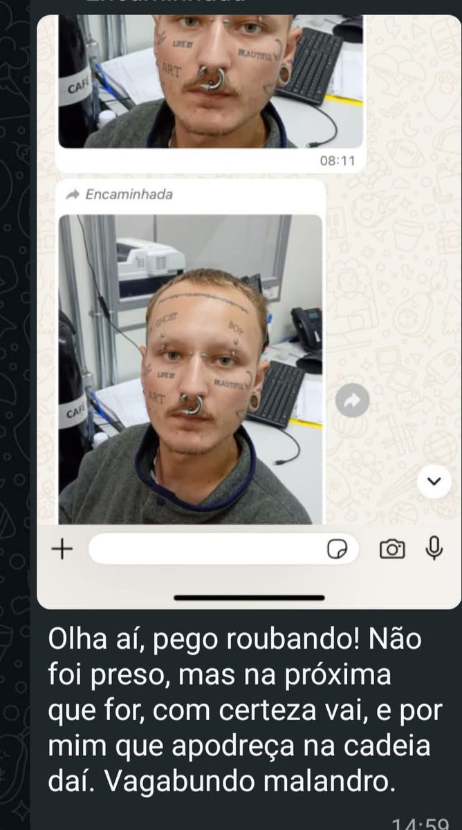 FabiBorba's tweet image. Não é vdd. Ele tem família. Casa. E recebe 1/3 de aluguel de uma loja. Ele não quer trabalhar. Porque as pessoas tem que aceitar ele só jeito que é. Agride o pai por não sustentá-lo. Diz que não nasceu para trabalhar. Prefere manipular, mentir e enganar. Roubou