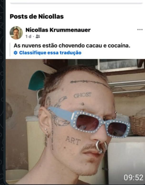 FabiBorba's tweet image. Não é vdd. Ele tem família. Casa. E recebe 1/3 de aluguel de uma loja. Ele não quer trabalhar. Porque as pessoas tem que aceitar ele só jeito que é. Agride o pai por não sustentá-lo. Diz que não nasceu para trabalhar. Prefere manipular, mentir e enganar. Roubou