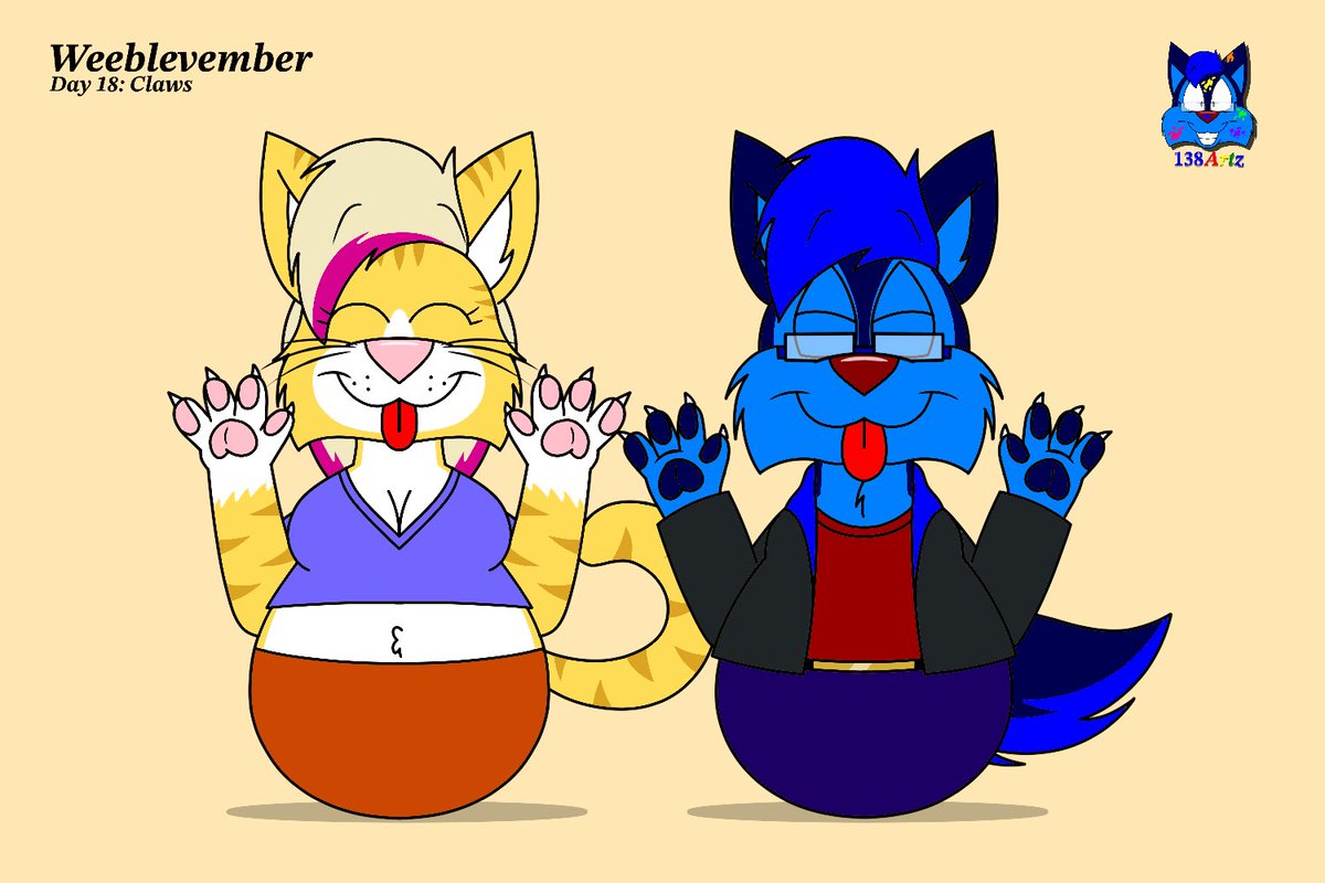 JulianCast8836's tweet photo. Weeblevember Day 18: Claws #furry #furryart #weeblevember #weeble #weebles #legless #nolegs https://t.co/nZGFicnRQ7
