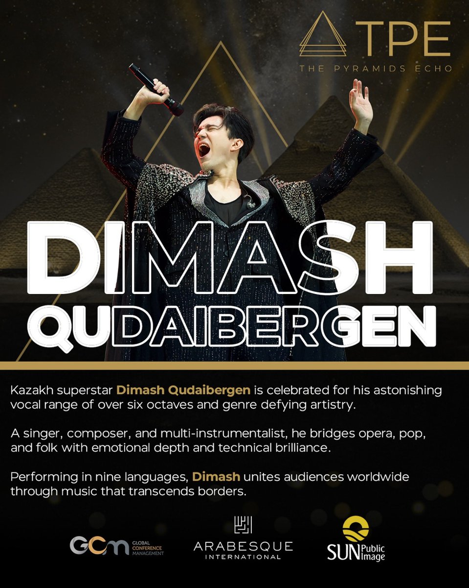 <a href="/DimashMX/">Dimash Kudaibergen Dears México 🇲🇽</a> Maravilla musical moderna del mundo, #DimashQudaibergen
canta ante la gran maravilla del mundo antiguo.

PYRAMIDS ECHO FESTIVAL
Extraordinary Voice 
 
Saluditos desde México 🇲🇽 donde te extrañamos y esperamos tu regreso con mucho cariño 🩵