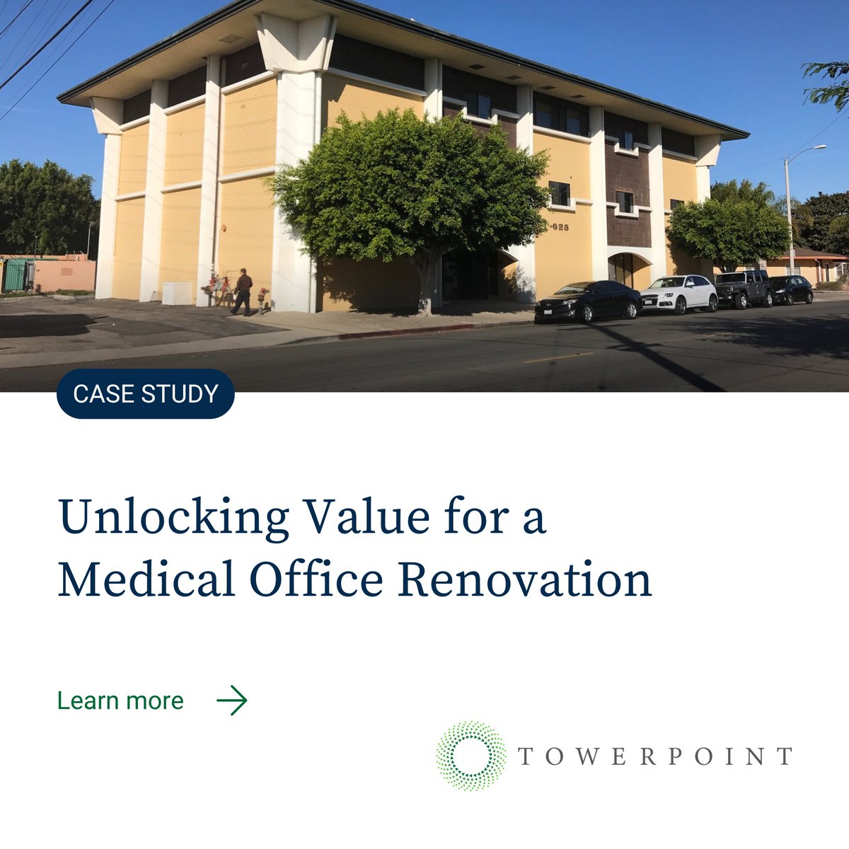 A medical office needed capital for a renovation &amp; relief from rooftop headaches.

TowerPoint turned their rent into six-figure, tax-free capital &amp; took over tenant coordination, access, compliance &amp; reporting.

Clear terms. Real partnership.
Case study → towerpoint.com/case-studies/u…
