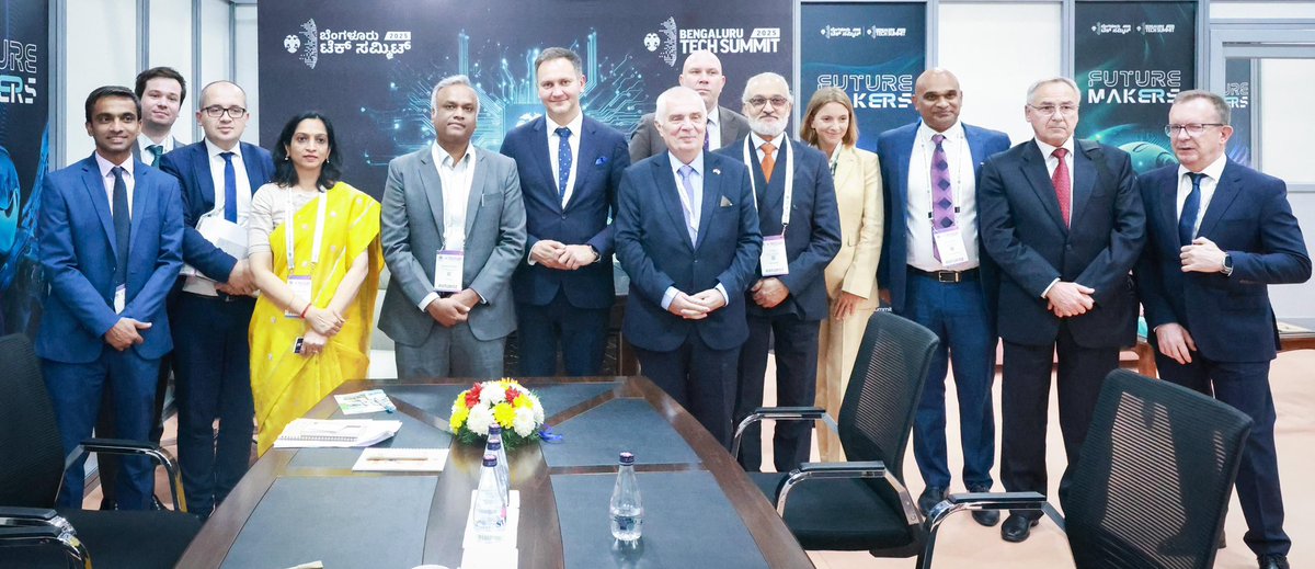Met with a high-level delegation from Poland on the sidelines of the Bengaluru Tech Summit 2025, led by H.E. Rafał Rosiński, Deputy Minister of Digitization, and joined by H.E. Piotr Świtalski, Ambassador of Poland to India. Poland has joined BTS this year as our Bronze Partner