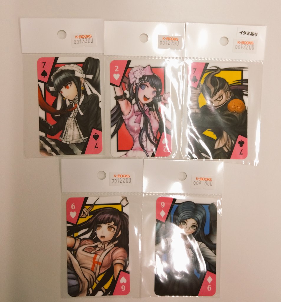 入荷情報】 ダンガンロンパ トランプ風カード セレス 舞園 田中 罪木