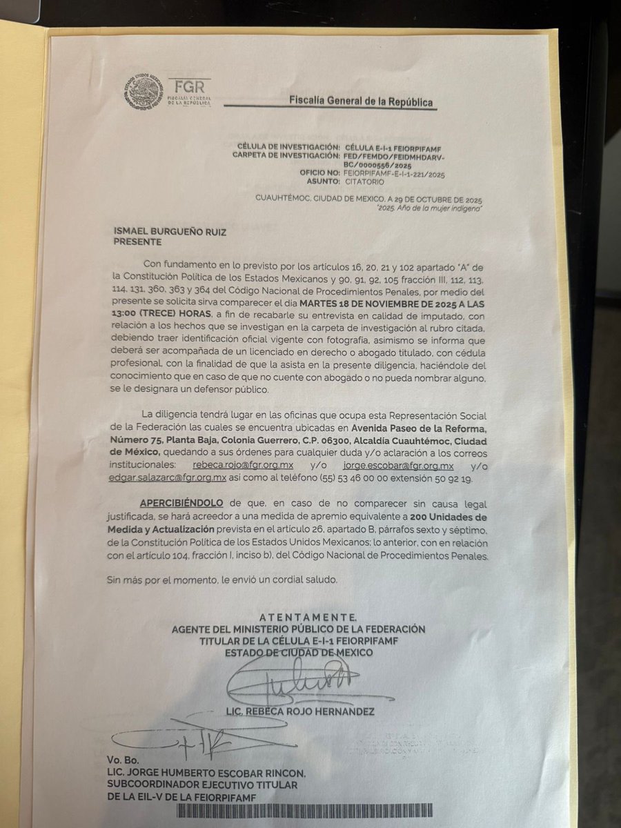 Fiscalía General de la República imputa a Ismael Burgueño Ruiz (<a href="/ismaelburguenor/">Ismael Burgueño Ruiz</a> ) por presunto lavado de dinero y delincuencia organizada

Los alcaldes de <a href="/Claudiashein/">Claudia Sheinbaum Pardo</a> Díaz Ordaz ligados al crimen organizado y protegidos desde Palacio Nacional. 
¿A ver qué dice la Sra.
