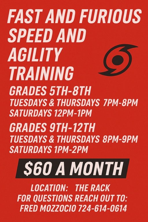 Starting our first session December 1st.  Reach out to reserve a spot and take your game to the next level.  This is geared toward all sports, with a focus on footwork, speed and agility.  #SeeYouAtTheRack