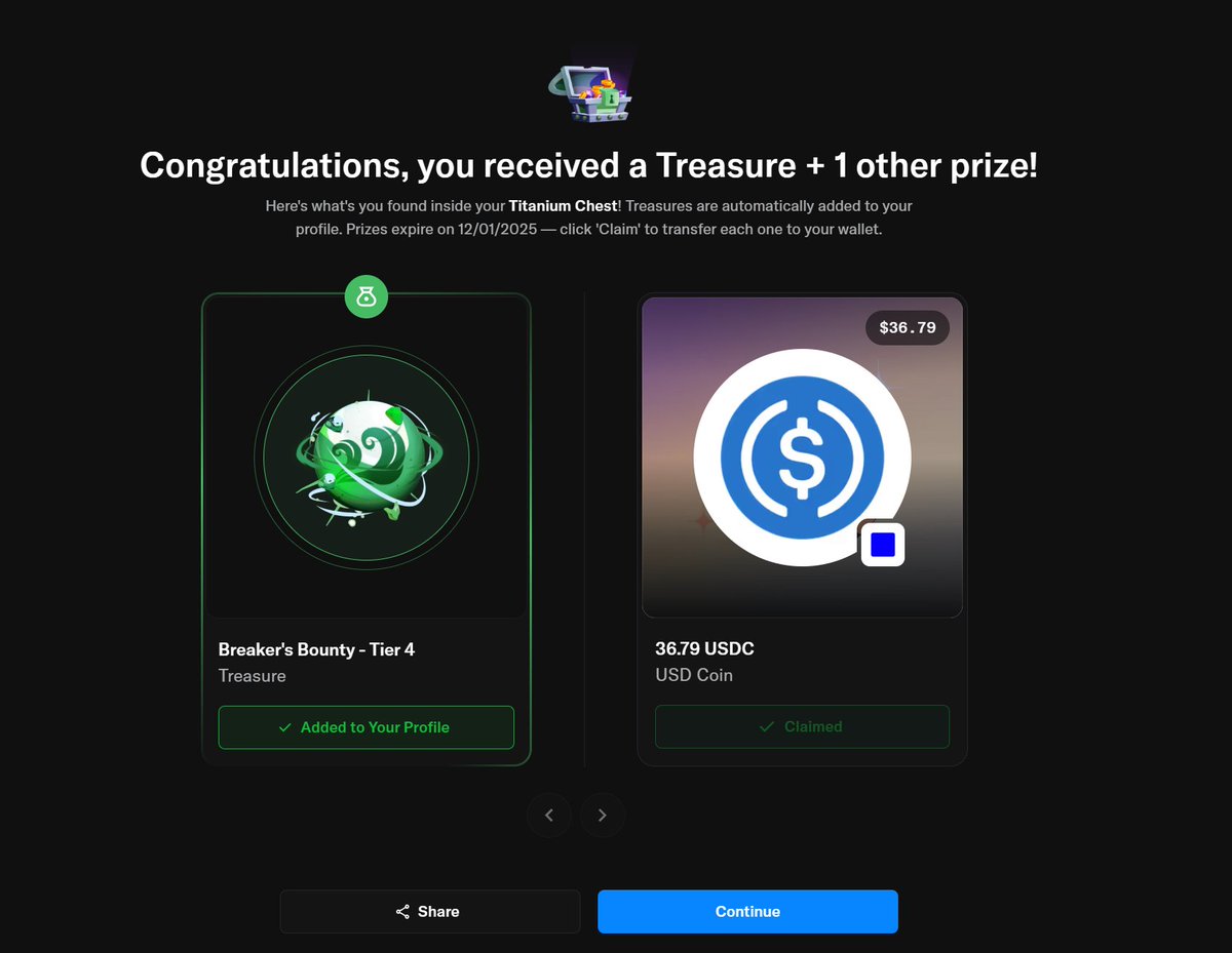 opensea可以开箱子了，这次居然小赚，上次回本，看来

做做每日任务，最后一天通过swap达到四级箱子是可以

几乎0成本刷opensea的XP， 由于opensea这样无限

PUA下去，也只好寻求这种最低成本的交互方式了，毕竟

NFT叙事已经是过去式，加上行情不明朗，明年可能熊市