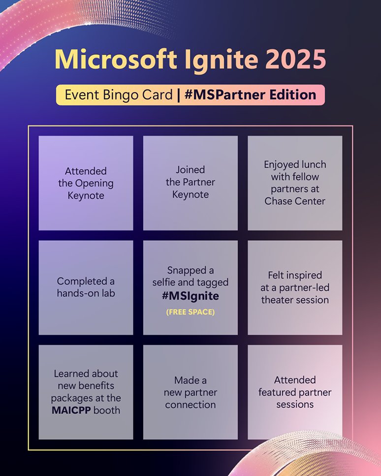 msPartner's tweet image. How many have you hit already? 
Save it. Mark it. Brag about it. 😎 

#MSIgnite