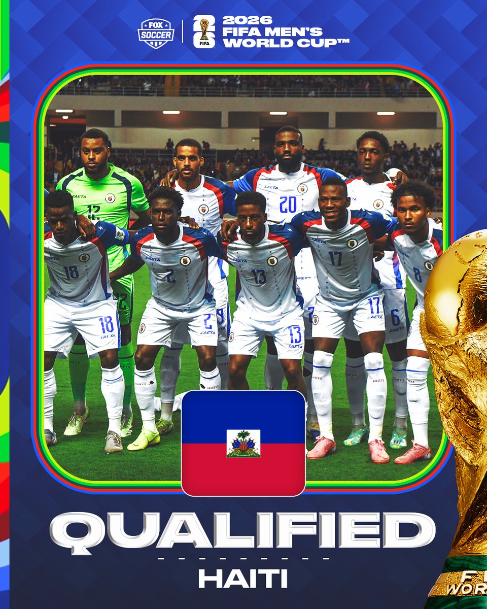 FOXSoccer's tweet image. FOR THE FIRST TIME SINCE 1974 HAITI IS GOING TO THE FIFA WORLD CUP 🇭🇹