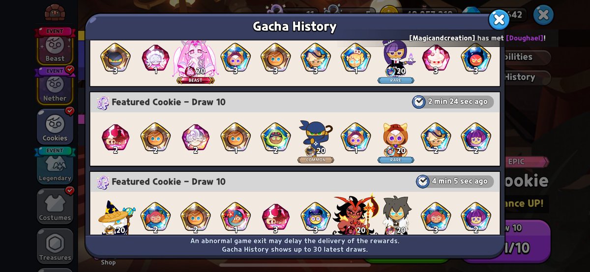 Geo_Spl's tweet image. The real beast rate up is chess choco cookies banner. Goodbye