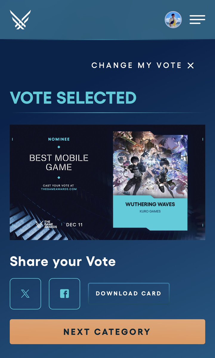 Voted for the best mobile game <a href="/Wuthering_Waves/">Wuthering Waves</a>