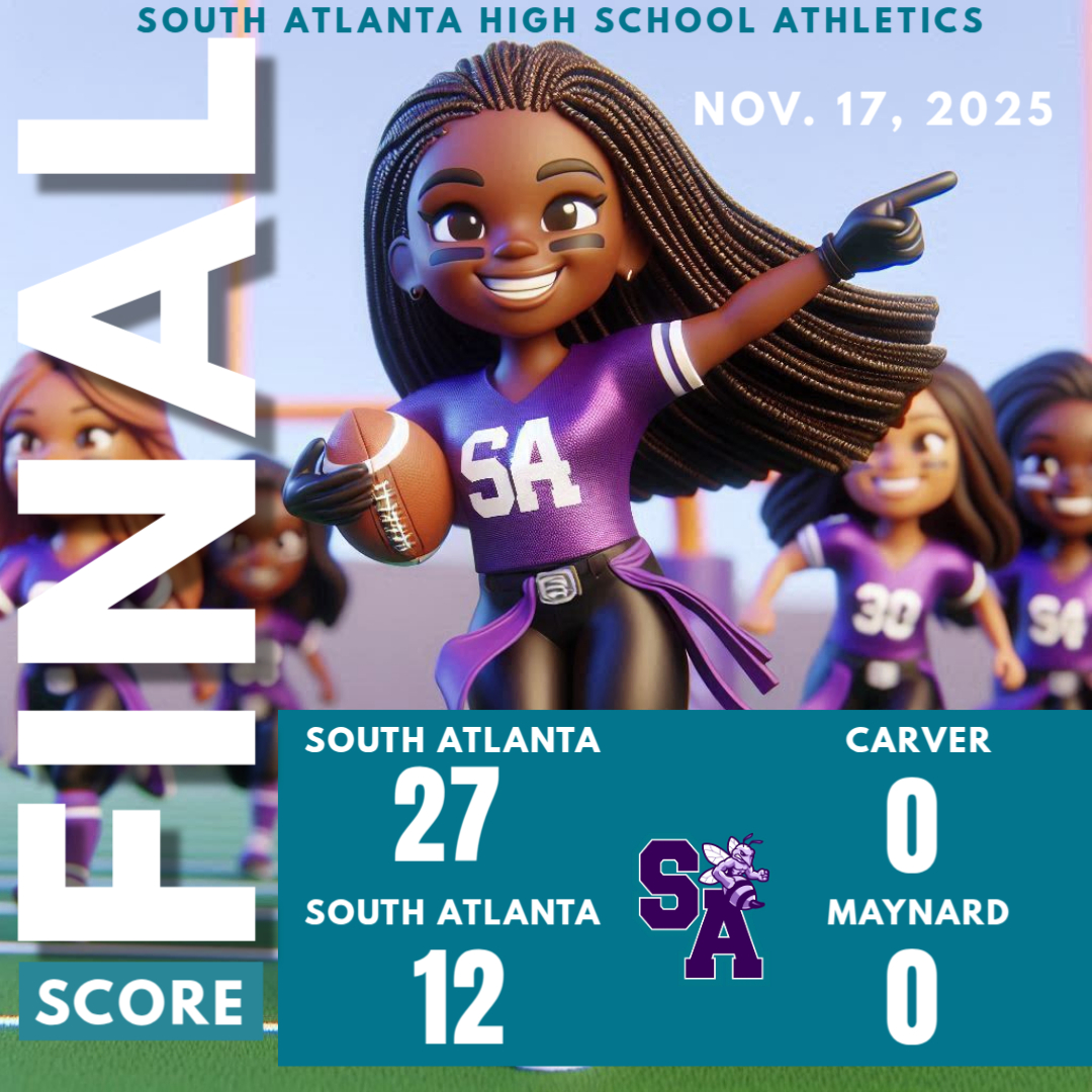 SAtl_athletics's tweet image. On Nov. 17, 2025, South Atlanta dominated with a 27-0 win over Carver and a 12-0 win against Maynard. #HighSchoolSports #FinalScore #SouthAtlanta