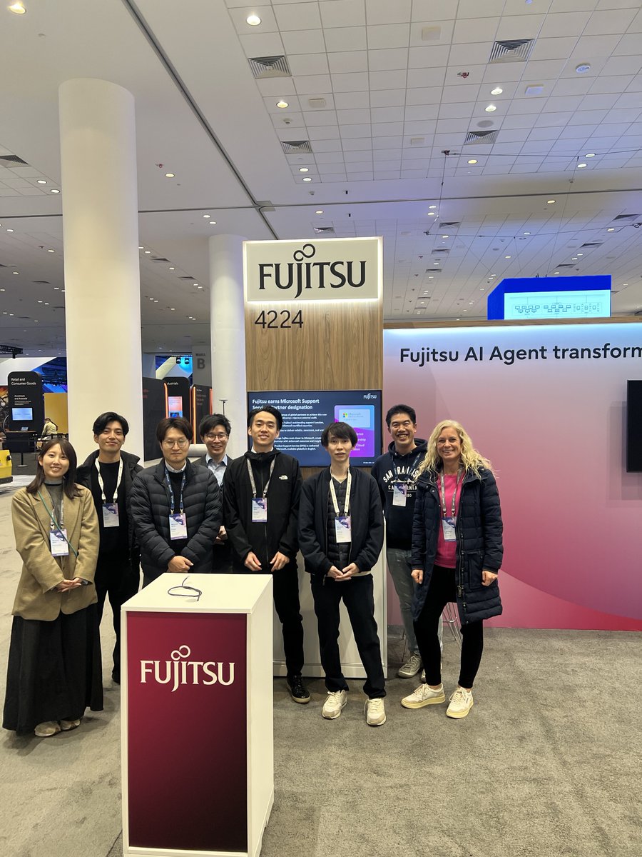 FujitsuOfficial's tweet image. ＼Microsoft Ignite 2025開催中！／
AIエージェントが人と共に未来を創る体験をブース #4224 で。
11/19 14:30～シアターも必見！
 #MicrosoftIgnite #AI #Fujitsu