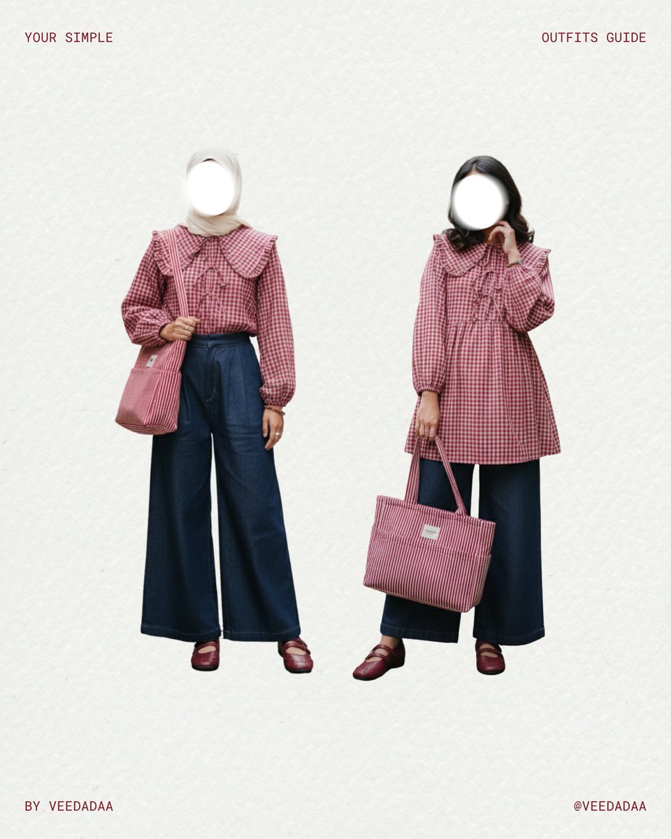 _veeeeda's tweet photo. Aesthetic Gingham-Inspo ♡´・ᴗ・`♡
Link on my bio!
#veedadaa #inspolook #inspooutfit #capsulewardrobe #capsulecollection #browngirls #hijabfashion #streetfashion #fashionstyle #shopeeid #shopeehaul #linkinbio https://t.co/RAkiqGaD14