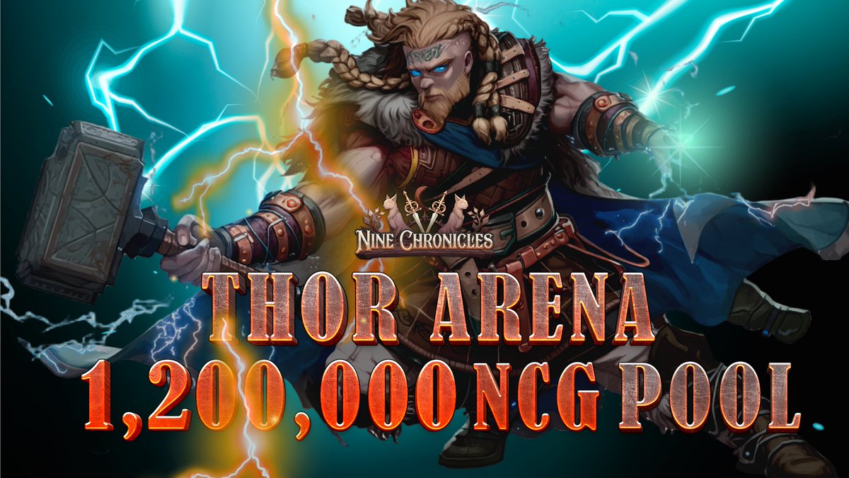 Two Arenas will open in the Seasonal Planet: Thor

Each one carries a whopping 600,000 NCG prize! 💰

Everyone starts from Level 1

That means... everyone’s got a shot. Get ready, Cat Warriors!!