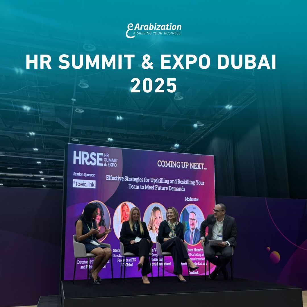 E_Arabization's tweet image. The HR Summit &amp;amp; Expo Dubai 2025, was an event focused on HR leadership, talent acquisition, employee engagement, digital transformation, and AI-driven workforce innovation for building the MENA region’s future-ready workforce.

At e-Arabization,  we can showcase our services to…