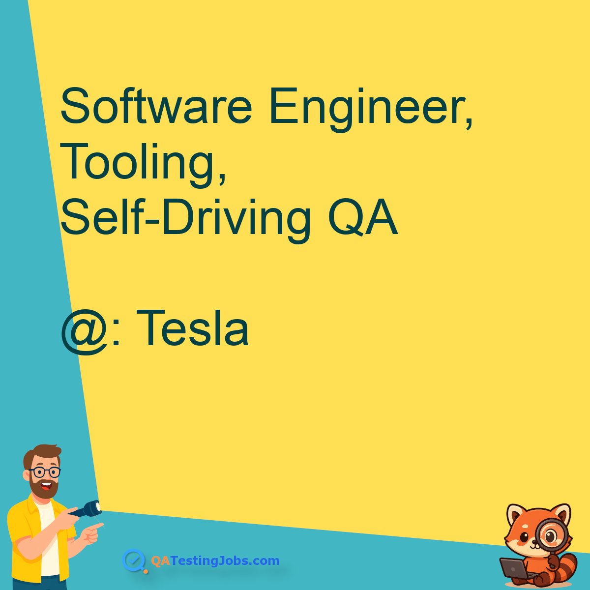 QATestingJobs's tweet image. Title: Software Engineer, Tooling, Self-Driving QA
Company: Tesla
Country: US
City: Palo Alto
Employment Type: full-time
Location: onsite
Remote/Onsite: onsite
Visa Support: 
#attentiontodetail #automation #backenddevelopment #c #communicationskills #continuousimprovement…