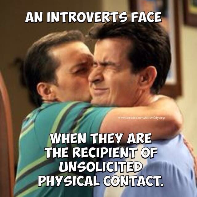 BoomerBabe7's tweet image. &quot;An #introvert&apos;s face when they the recipient of unsolicited physical contact.&quot;