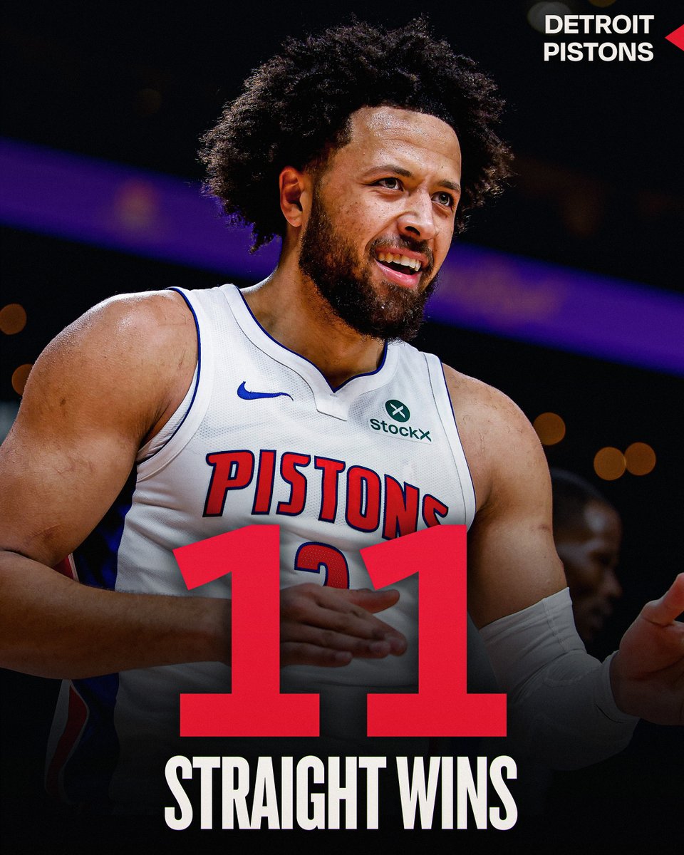 11 STRAIGHT WINS!

Make it 11 in a row for the Pistons as they defeat Atlanta on the road and improve to 13-2 on the season 👏 