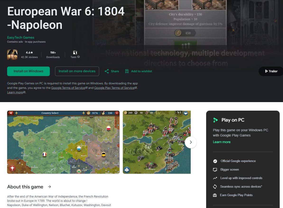 easytech_game's tweet image. European War 6: 1804 new 1.7.0 version for Android is now available on the Google Play Store!
play.google.com/store/apps/det…