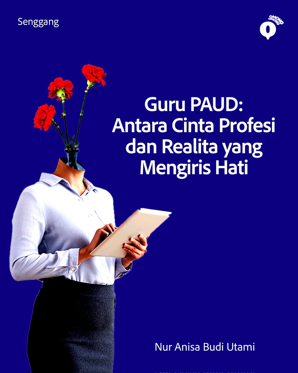 Pertanyaan  gaji jadi lagu wajib setiap kali saya bertemu guru2 PAUD dari sekolah lain. Saya bingung harus jawab apa. Meskipun murid di sekolah kami banyak &amp; SPP yg cukup tinggi, gaji guru PAUD masih sangat rendah.

Ulasan Nur Anisa Budi Utami:
omong-omong.com/guru-paud-anta…