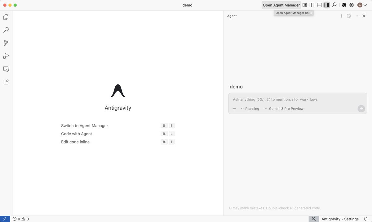 commte's tweet image. Google が発表した次世代 IDE（AI IDE）「Antigravity」を調べてみた
個人向けプランが無料で使えるのがまず嬉しい

エディタ＋AIエージェント＋ブラウザ＋ターミナルを横断制御する agent-first IDE という新しい概念に近い

従来の「人間がコードを書き、AIが補完する（Copilot）」ではなくて、…