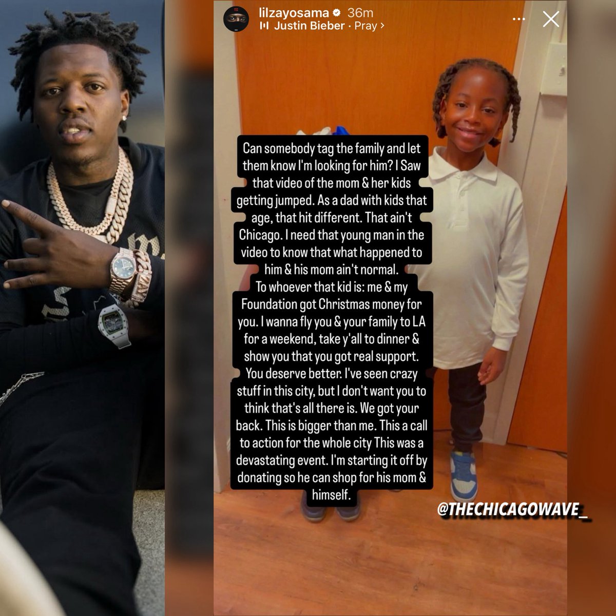 Lil Zay Osama reacts to the viral video of a mother and her two children getting attacked by a group of middle schoolers + is looking for the family to help give them support 🙌🏾❤️‍🩹