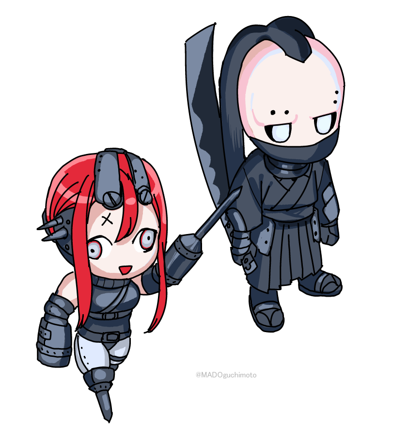 2/2と表紙用に描いたメイヴとイヴィ 