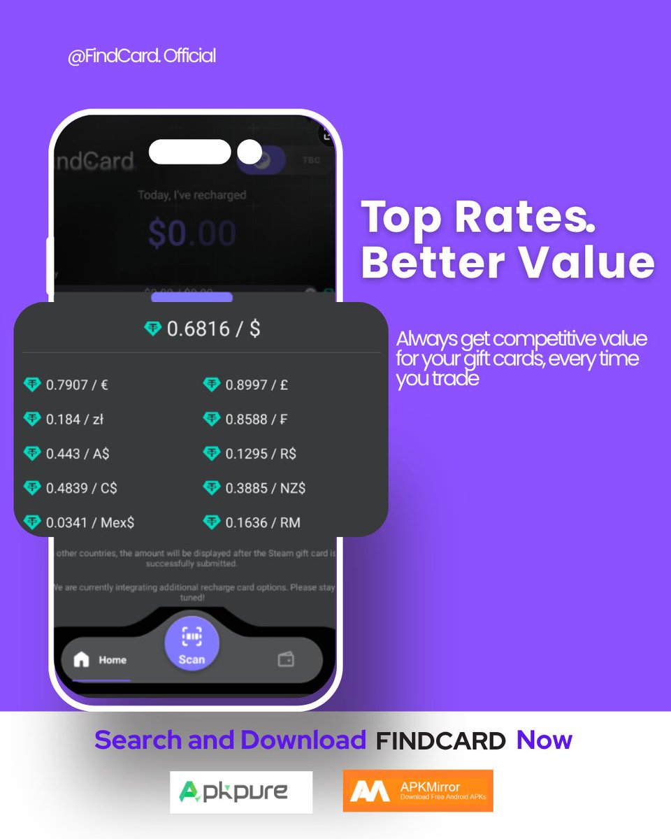 Find_Card's tweet image. 💰 Top Rates. Better Value.

📈 Get the most out of your gift cards with FindCard.

📲 Download FindCard: bit.ly/4puh8NJ
#findcardapp #giftcardsoffer #sellgiftcards #usdt #cryptocurrencynews #p2p