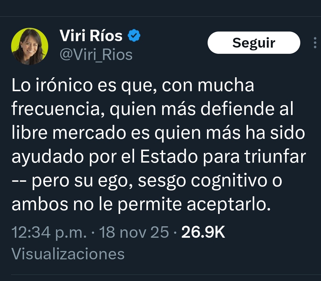 ¿Cómo?
¿La Consejera de @walmart en México, está en contra de defender el libre mercado?
¿Quién le paga, el Estado o @walmart?
Felicito a sus ejecutivos, están pero si bien pendejos en pagarle a una comunista así.
Ni como ayudarlos.
El enemigo está en casa Y LES ESTÁ AVISANDO.