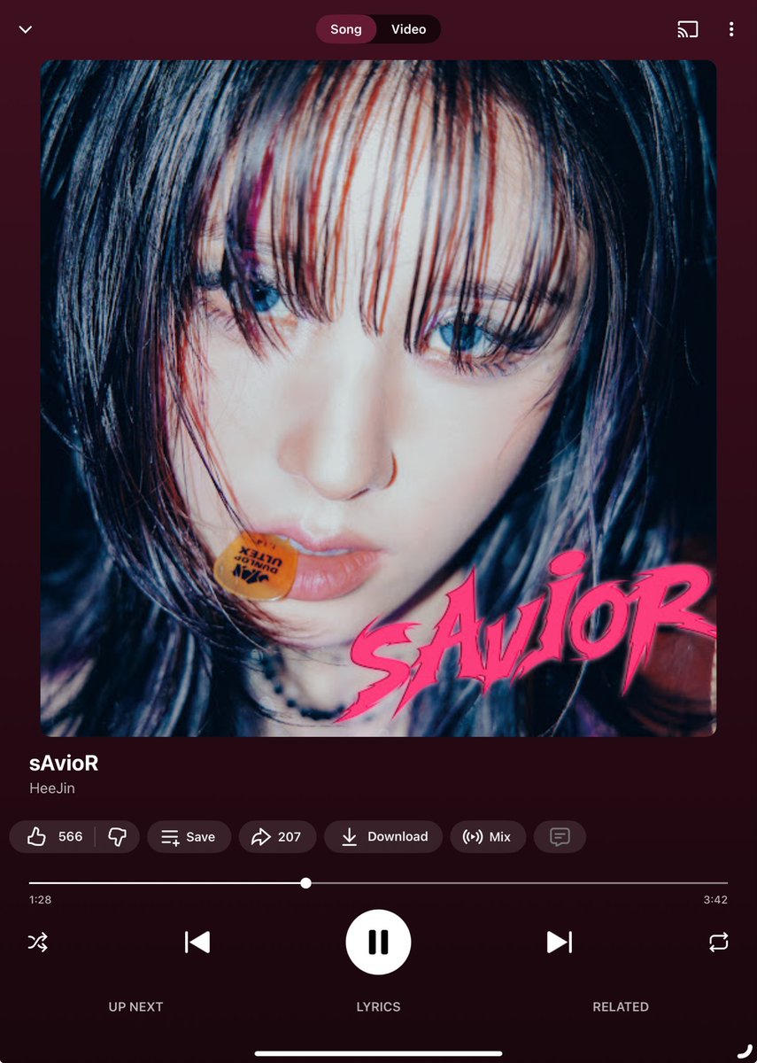 heejin rocks the soft vocals with the heavy yet solemn instrumentation 

sAvioR music.youtube.com/watch?v=TAD8MK… via <a href="/YouTubeMusic/">YouTube Music</a>

 #ARTMS #HeeJin #희진 #sAvioR #sAvioR_Streaming_Event