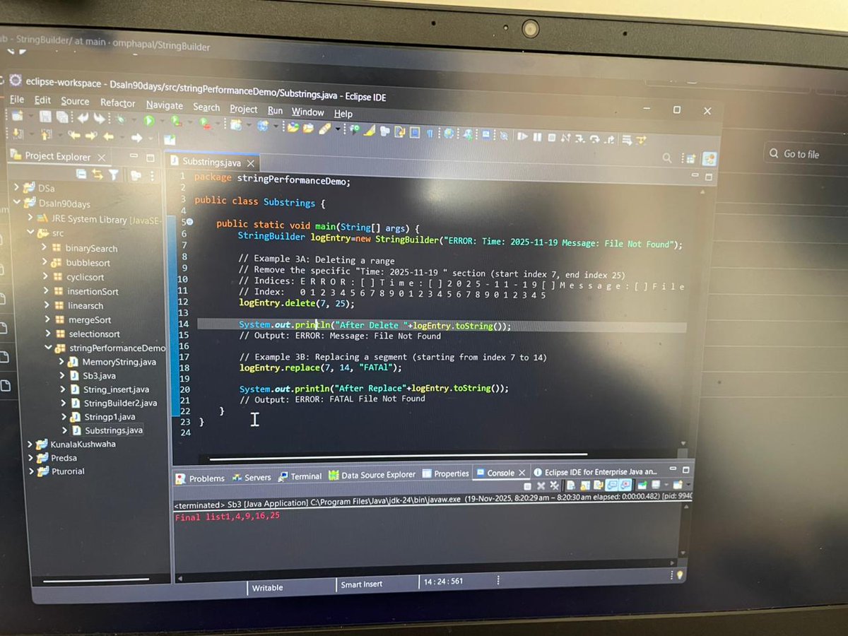 Omkar_phapal's tweet image. here is my progress of #StringBuilder #Java 
github.com/omphapal/Strin…