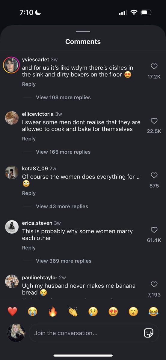 sarahcstock's tweet image. &amp;gt;man sharing his appreciation for something his wife does for him
&amp;gt;top comments all women seething that his wife ‘does everything for him’