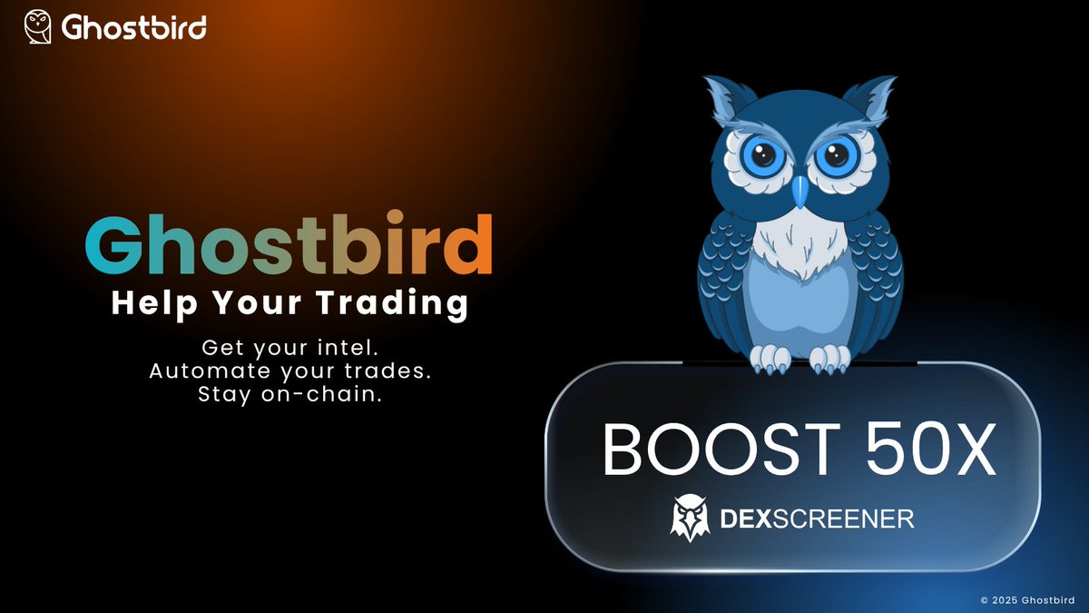 ghostbird_ai's tweet photo. ⚡️ $GHOSTBIRD delivered a 50x boost.
https://t.co/Bqi3VCaXm7 https://t.co/WyLWvnu1nj