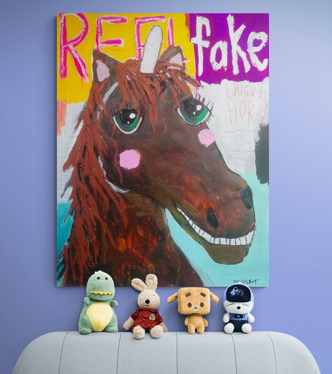 AddictedGallery's tweet image. 🦄 Unicorns are just horses who believed in themselves a little too much 🦄
Get Your Art Fix!
&quot;REEL fake Unique Horn&quot; by Nathan Paddison, 2023 bit.ly/4hZyDli
#contemporaryart #real #fake #unicorn #ArtForChildren #storytelling #artgallery #onlineartgallery #buyart