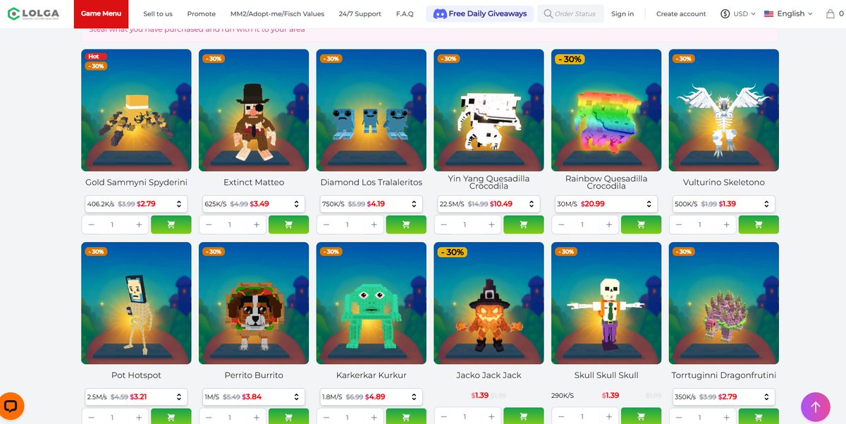 Special Offer from LOLGA! Upgrade your game with SaB Brainrots – now 30% OFF! Don’t miss this limited‑time deal to boost your collection and power up faster. lolga.com/steal-a-brainr…  Grab yours today and enjoy the savings before the offer ends!