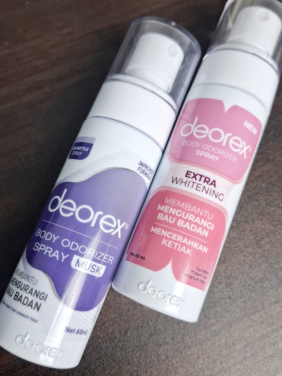 mmatchaaaaaa's tweet photo. no more keti basah kalau udah pake Deorex Spray😆👋
ga hanya mencegah & mengatasi bau badan + keringat berlebih! doi juga bisa bantu mencerahkan ketiak kitaa🙌
kalian tim Deorex Pink #FreshBloom atau Deorex Ungu #PowderySoft nih? https://t.co/xcGicVDWzK