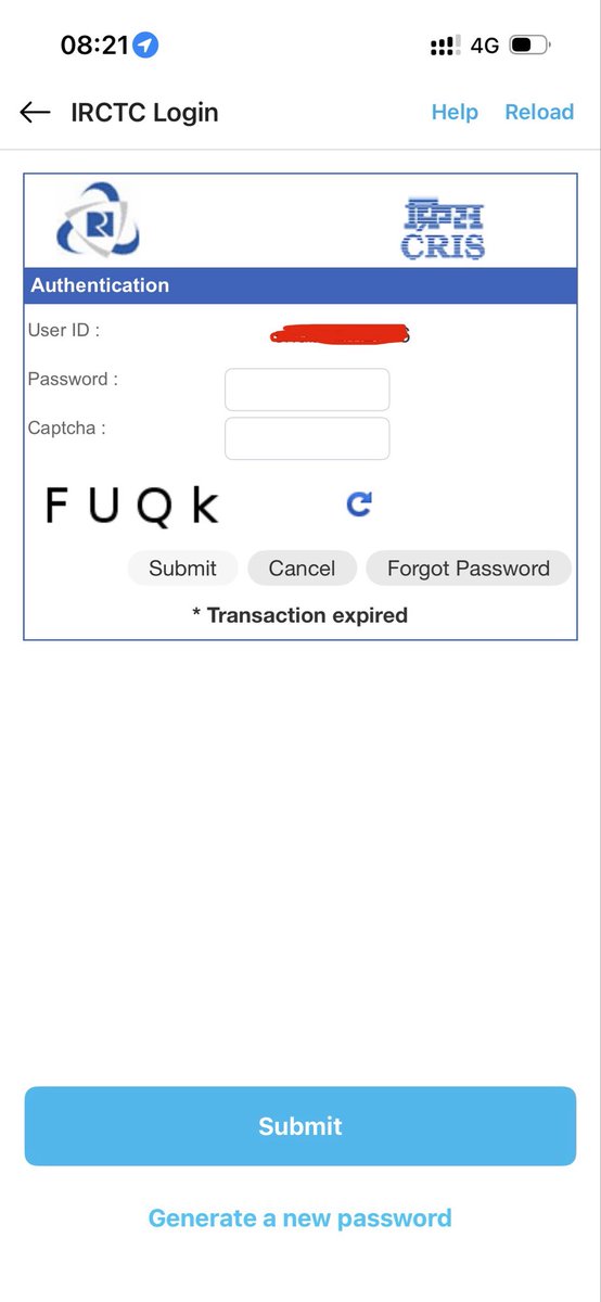 The captcha perfectly captures how I feel every time I try booking tickets on the IRCTC
<a href="/IRCTCofficial/">IRCTC</a>