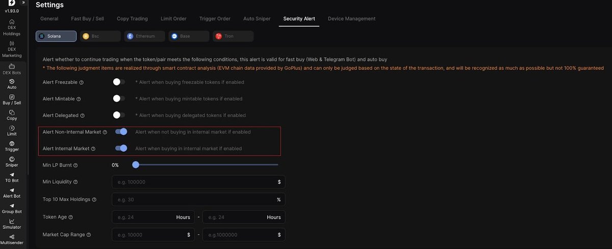 DBotWeb3's tweet image. You know that moment when buy a token…
and realize aped into the wrong pool? 😭

DBot now saves you from that pain
🔔 New alert: Internal vs non-internal pool buys
Available on Dashboard &amp;amp; Telegram &amp;amp; Extension

No more “where did my money go?” moments
Stay safe, stay degen 🫡