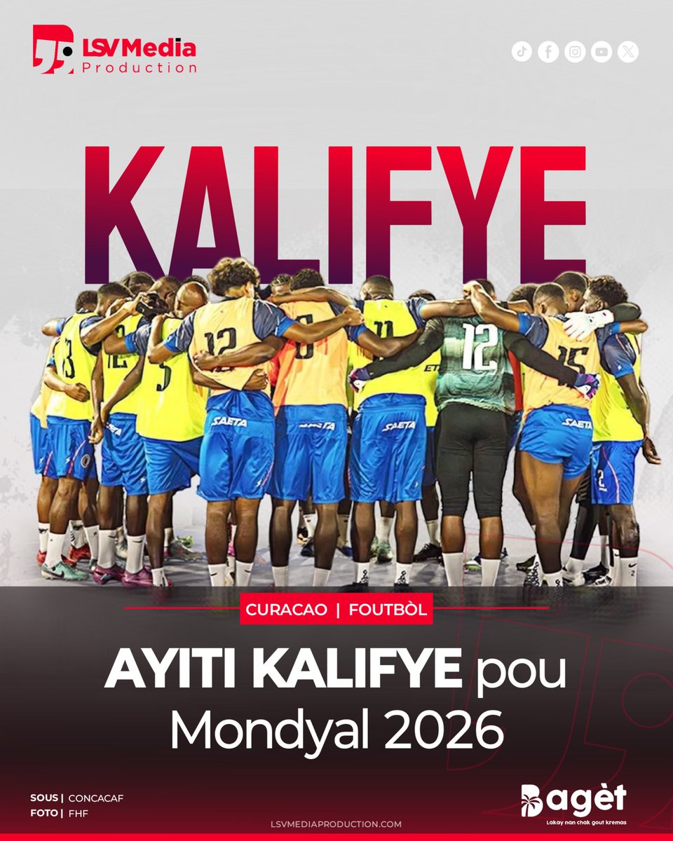 LuckNews88's tweet image. ⭕️ENFO | Aprè plis pase yon demi-syèk (52 lane), seleksyon🇭🇹Ayisyèn foutbòl kategori senyò a,⚽️kalifye pou al patisipe nan mondyal 2026, kap fèt Etazini, Kanada ak Meksik. Yon kalifikasyon istorik, ki fèt nan yon dat istorik ki se 18 novanm : batay vètyè. Vravo a tour Grenadye…