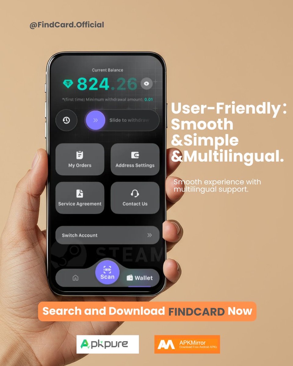 Find_Card's tweet image. 🌐 User-Friendly. Designed for everyone.

✨ Enjoy a smooth, intuitive experience on FindCard.

📲 Download FindCard: bit.ly/4puh8NJ
#findcardapp #Lagos #usdt #giftcardstocash #Bitcoin  #cryptocurrency