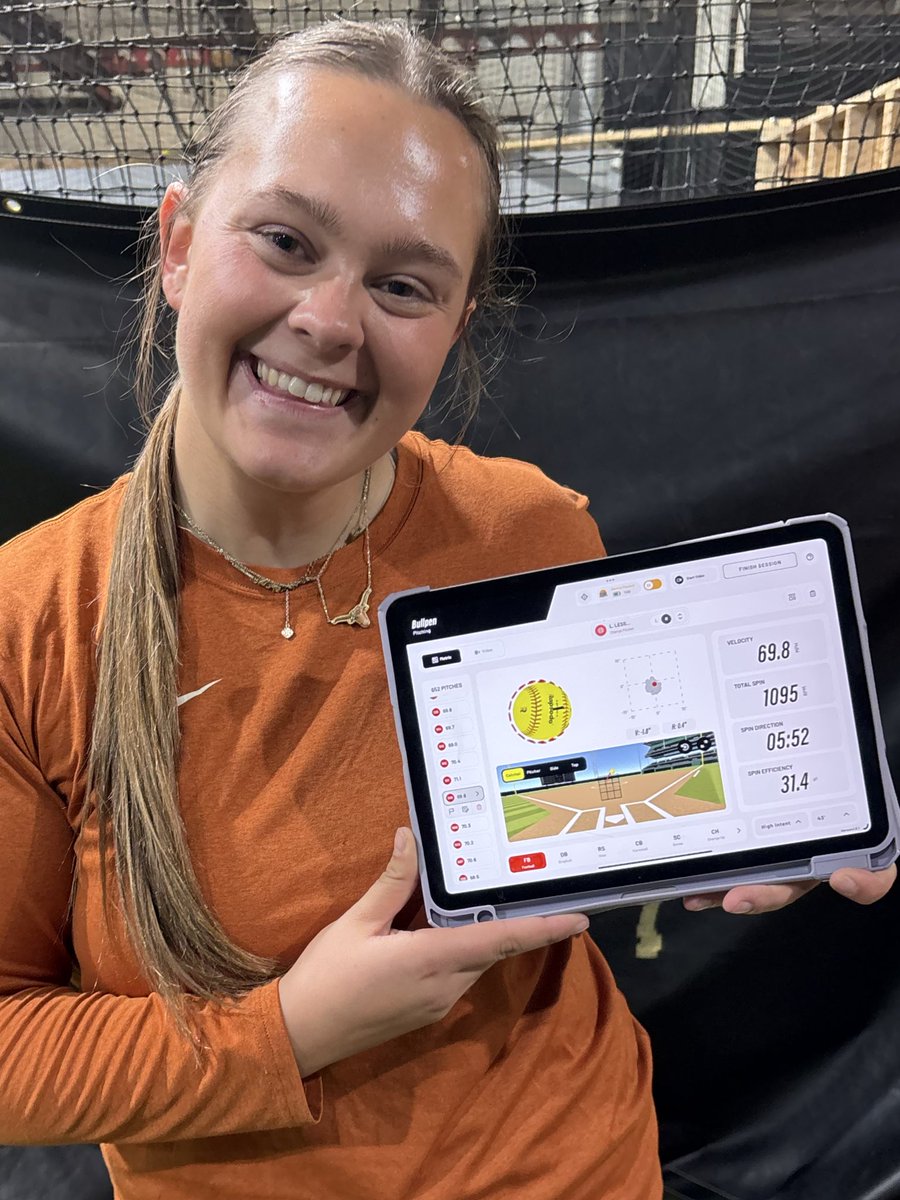 I hit a new PR in pitching velo with <a href="/rothrock03/">Laura Rothrock</a>.  Working hard for <a href="/TGASciara/">Top Gun National 16</a>, <a href="/TGA_Turner/">Top Gun National 18U</a>, and <a href="/TexasSoftball/">Texas Softball</a>. #HookEm 🤘🏼#topgunfastpitch

<a href="/SoftbalAmerica/">Softball America</a> <a href="/LineDsoftball/">Line Drive Media</a> <a href="/ExtraInningSB/">EXTRA INNING SOFTBALL</a> <a href="/LegacyLegendsS1/">Legacy & Legends Softball</a> <a href="/PGFnetwork/">PGF</a> <a href="/CoastRecruits/">Coast 2 Coast Recruits</a> <a href="/tagupSoftball/">tagup</a>