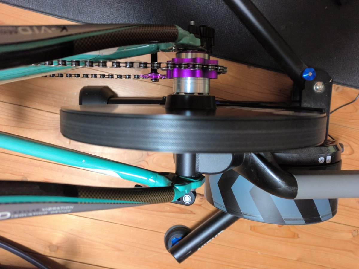 zerosum_'s tweet image. トレーナー専用バイクのシングルスピード化完了
これで掃除するときも楽だし、パーツサプライのためにわざわざスプロケを買わなくても良くなった