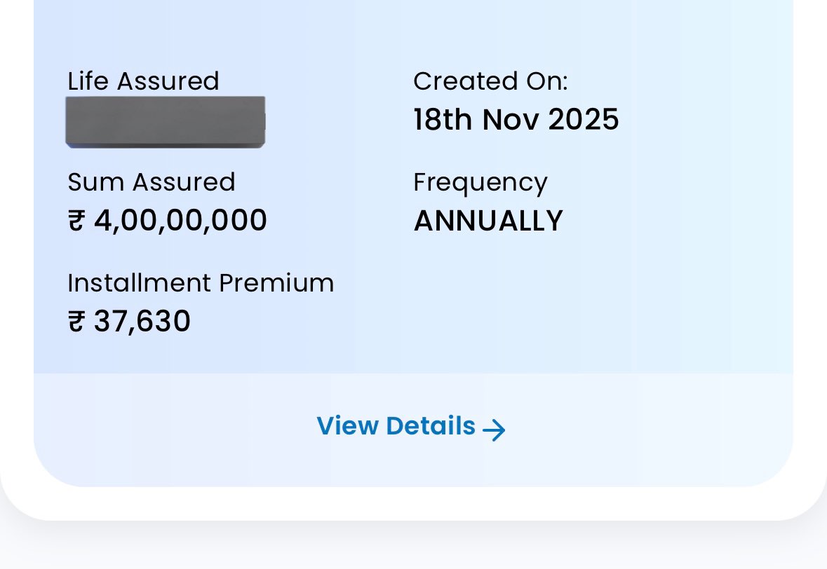 ravikrishnaande's tweet image. Applied three different types of term insurance apllications yesterday

1. Finacially sub standard - saral Jeevan Bheema at low sum assured 

2. Medically sub standard- which has medical history 

3. One is HNI case where sum assured is just 3-4 times of her annual income.

Note:…