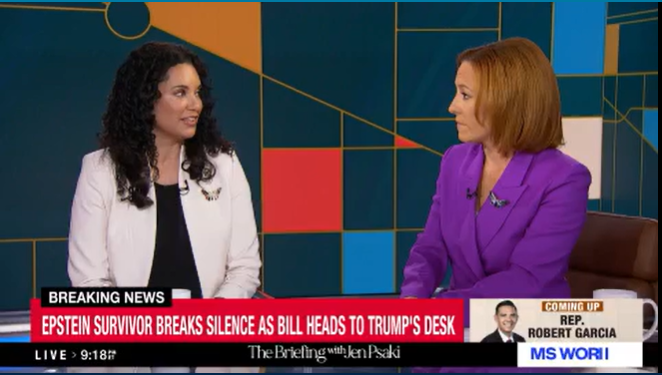 PsakiBriefing's tweet image. Epstein survivor Sharlene Rochard talks with Jen Psaki in an exclusive interview tonight about how she, as a girl in her early teens, was brought to parties at Donald Trump&apos;s Mar-a-Lago. 
bsky.app/profile/briefi…