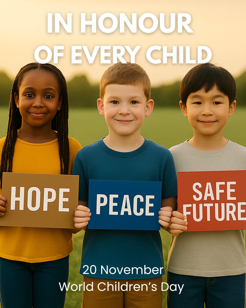 UPF_Intl's tweet image. On World Children’s Day, UPF reaffirms that every child deserves safety, dignity, and hope.
We urge families, educators, faith leaders, and governments to strengthen safeguarding so all children can thrive.
#WorldChildrensDay #EndViolenceAgainstChildren #UPF