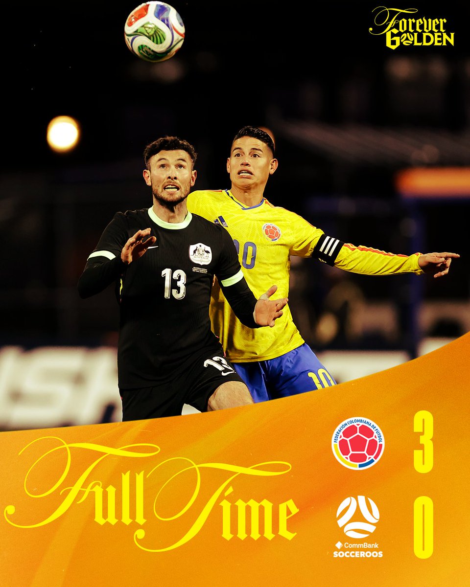 FT: Defeat in New York City.

#COLvAUS #Socceroos #ForeverGolden
