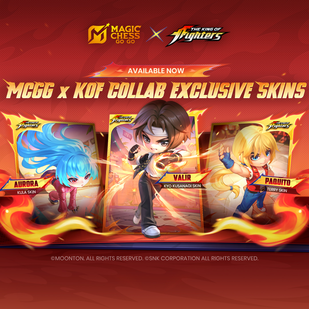 MagicChessGoGo's tweet image. The new MCGG × KOF Exclusive Collab Skins are now available!

Get 6% OFF when recharging with MobaPay! 👇
mobapay.com/mcgg/?net=MCGG…
（In the future, we will gradually launch relevant events for Chess Masters in more regions. Please stay tuned!）