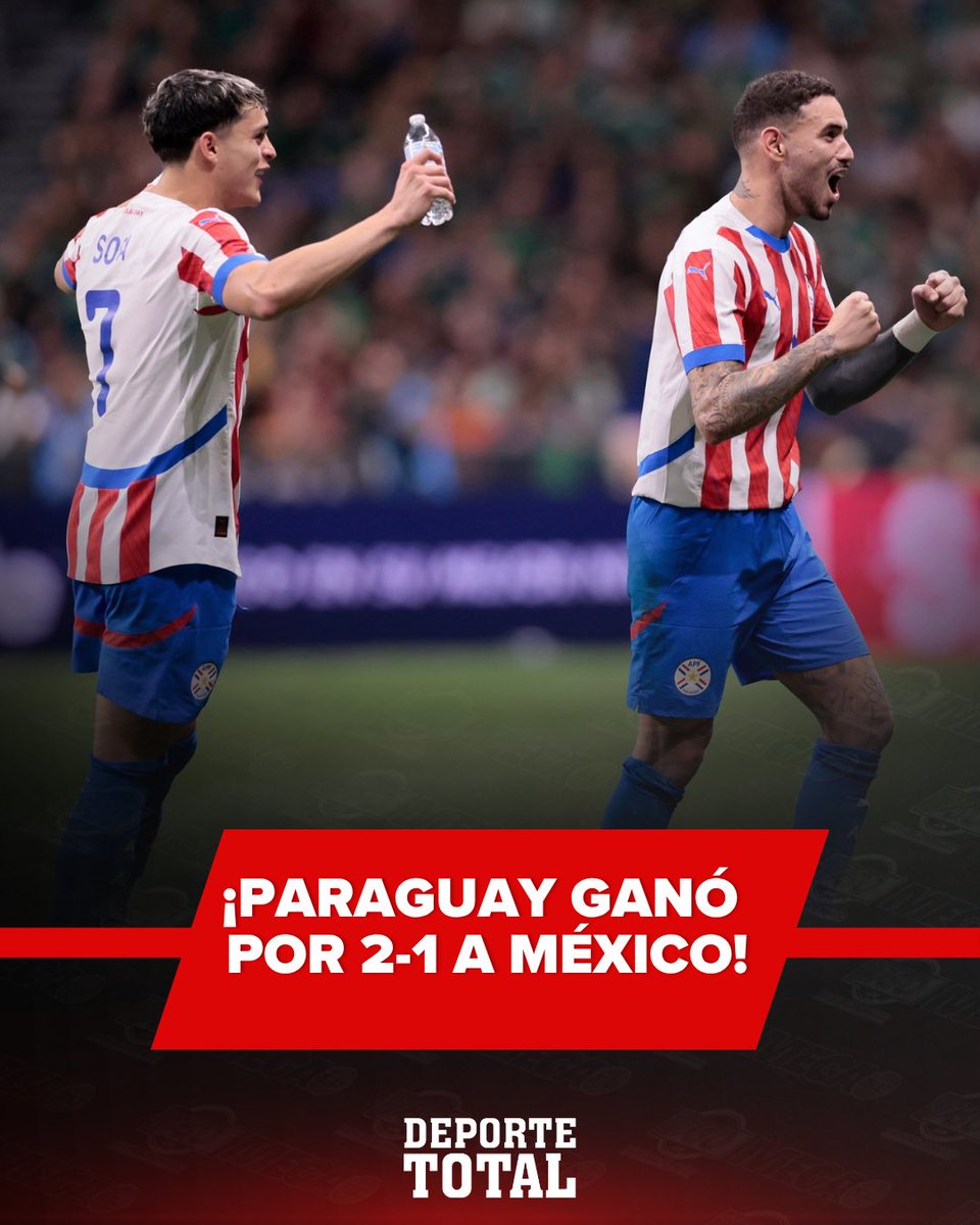 🔴 #DeporteTotal 🏆 #Mundial2026 🌎

🚨 ¡FINAL! ¡GANÓ LA QUERIDA ALBIRROJA! 

🇲🇽 #México 1-2 #Paraguay 🇵🇾 | 📸APF.

✅ AMISTOSO #FechaFIFA 

📻 EN VIVO: megacadena.com.py/player/  

🎧 Sintoniza: <a href="/780AM/">Radio 780 AM</a>