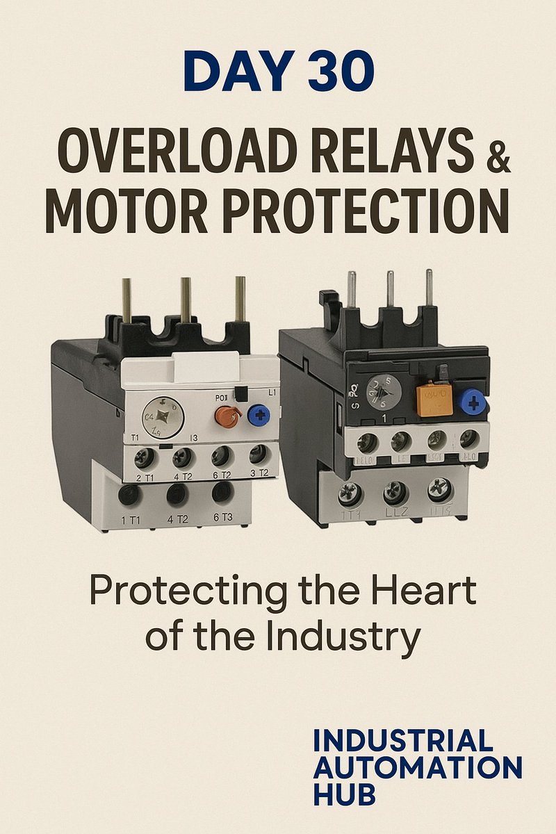 manisaheb's tweet image. Day 30 – Motor Protection 🛡️⚡
Motors are the heartbeat of every industry.
And overload relays are the shield that saves them.
Without proper protection → motors burn, plants stop, losses rise.
Smart engineers prioritize protection before performance.